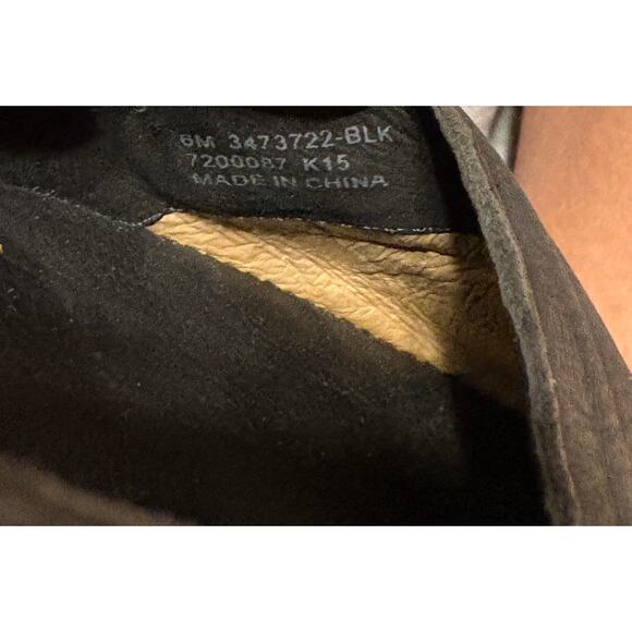 Frye Size 6 Black Leather Flats Slip Ons Loafers Ballet flats Women’s Shoes EUC - Picture 7 of 10